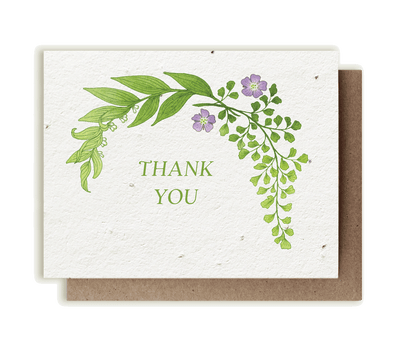 Botanical Thank You - Plantable Herb Seed Card
