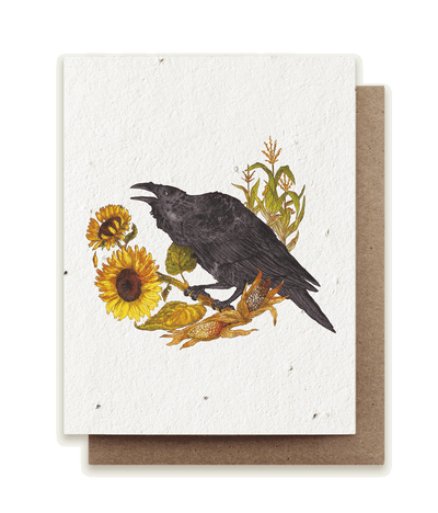 Fall Raven - Plantable Herb Seed Card