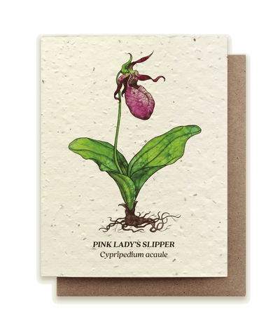 Lady's Slipper - Plantable Wildflower Seed Card