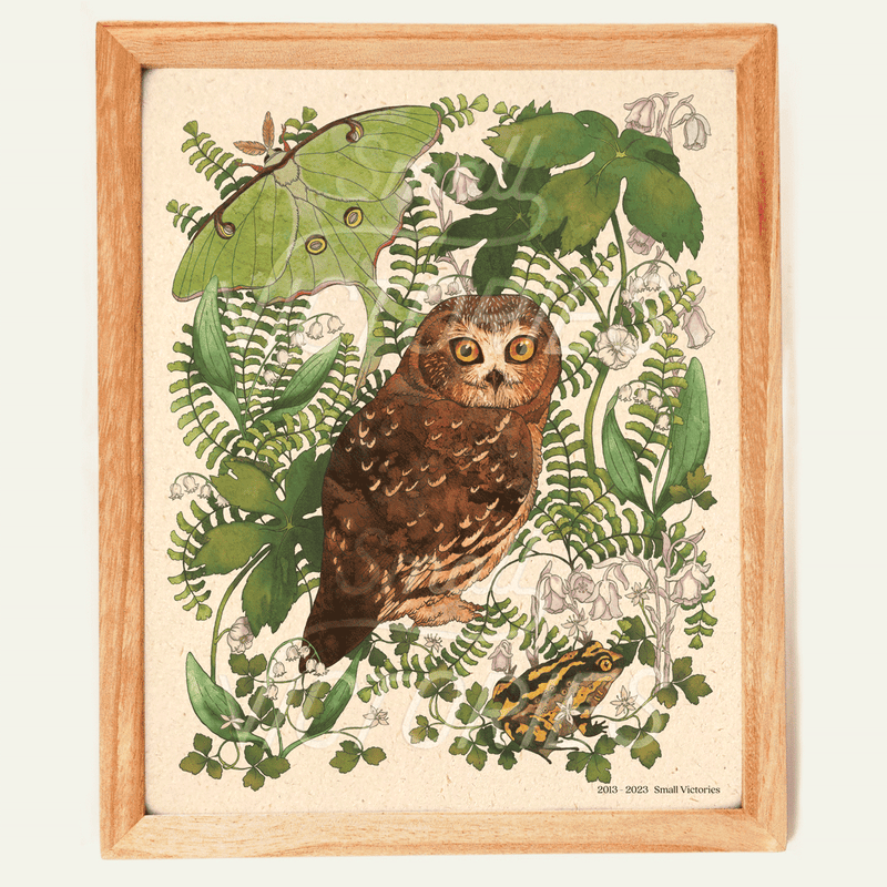 Moonlit Forest Print: Owl