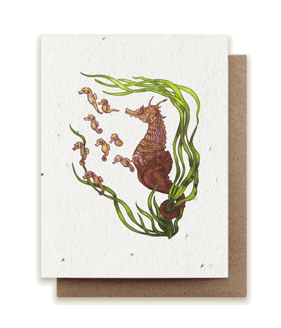 Seahorse Father - Plantable Herb Seed Card