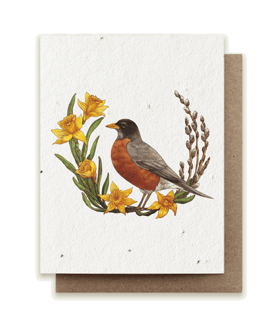 Spring Robin - Plantable Herb Seed Card