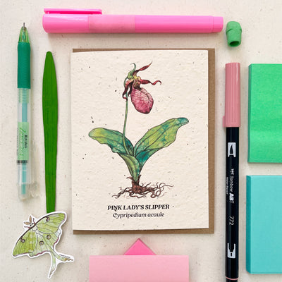 Lady's Slipper - Plantable Wildflower Seed Card