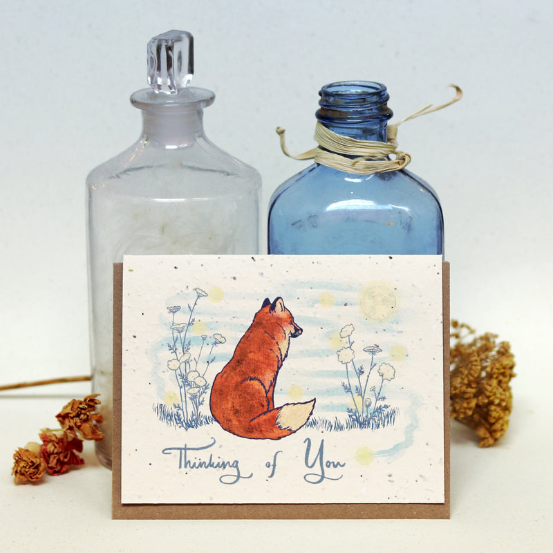 Thinking of You Fox - Plantable Wildflower Seed Card