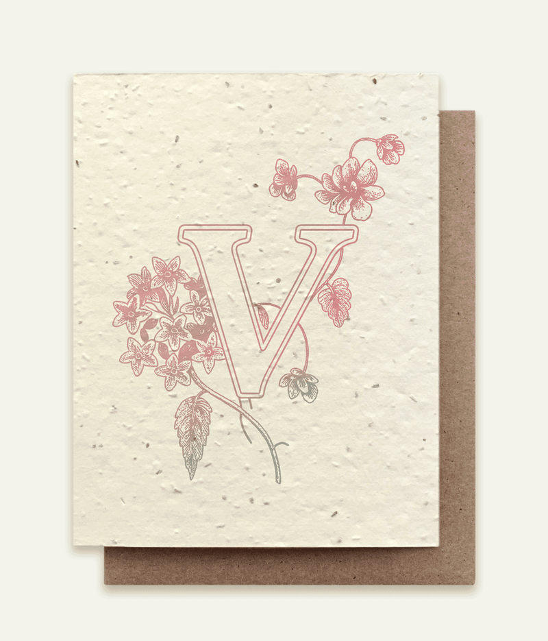 Monogram Alphabet - Plantable Wildflower Seed Card