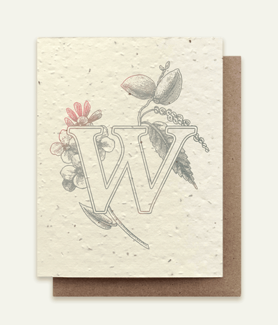 Monogram Alphabet - Plantable Wildflower Seed Card