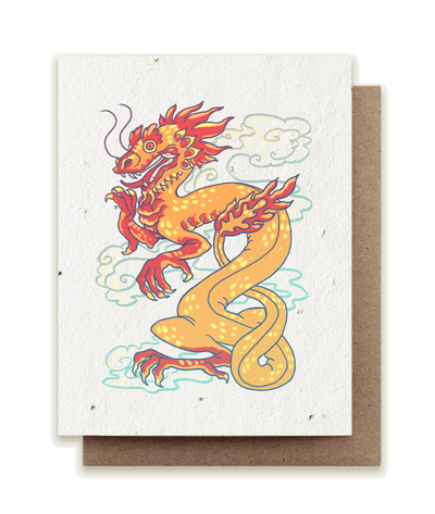 Zodiac Dragon Plantable Herb Seed Card