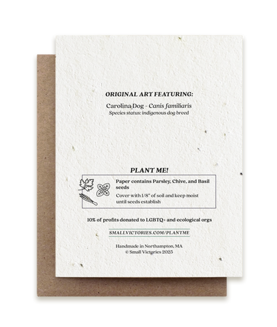 Holiday Snowflakes Pup - Plantable Herb Seed Card