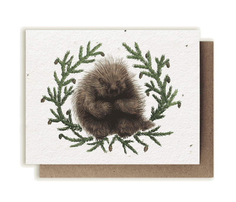 Porcupine & Hemlock Plantable Herb Seed Card