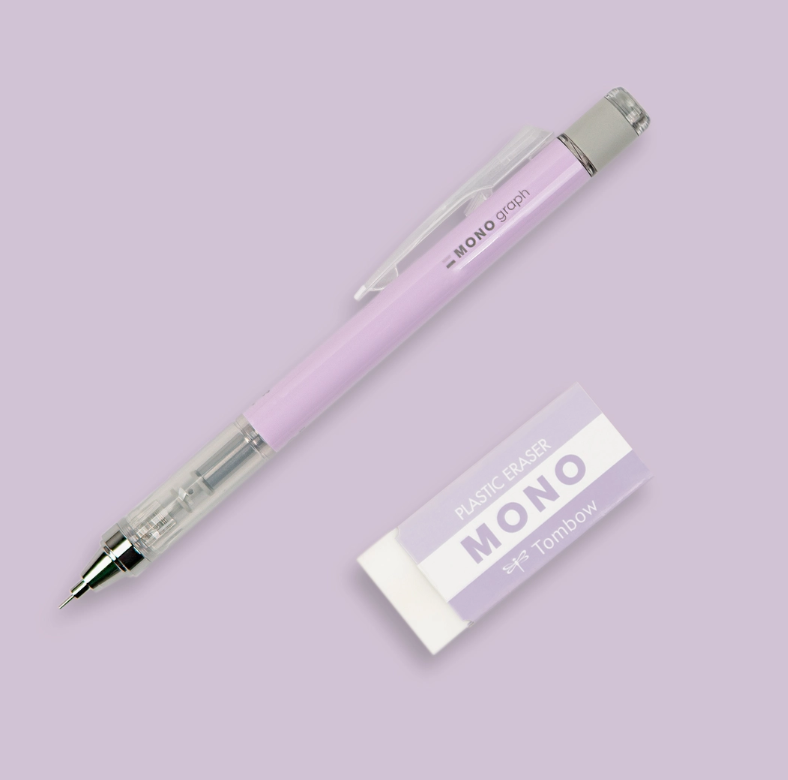 Tombow Pastel Mechanical Pencil & Eraser Set