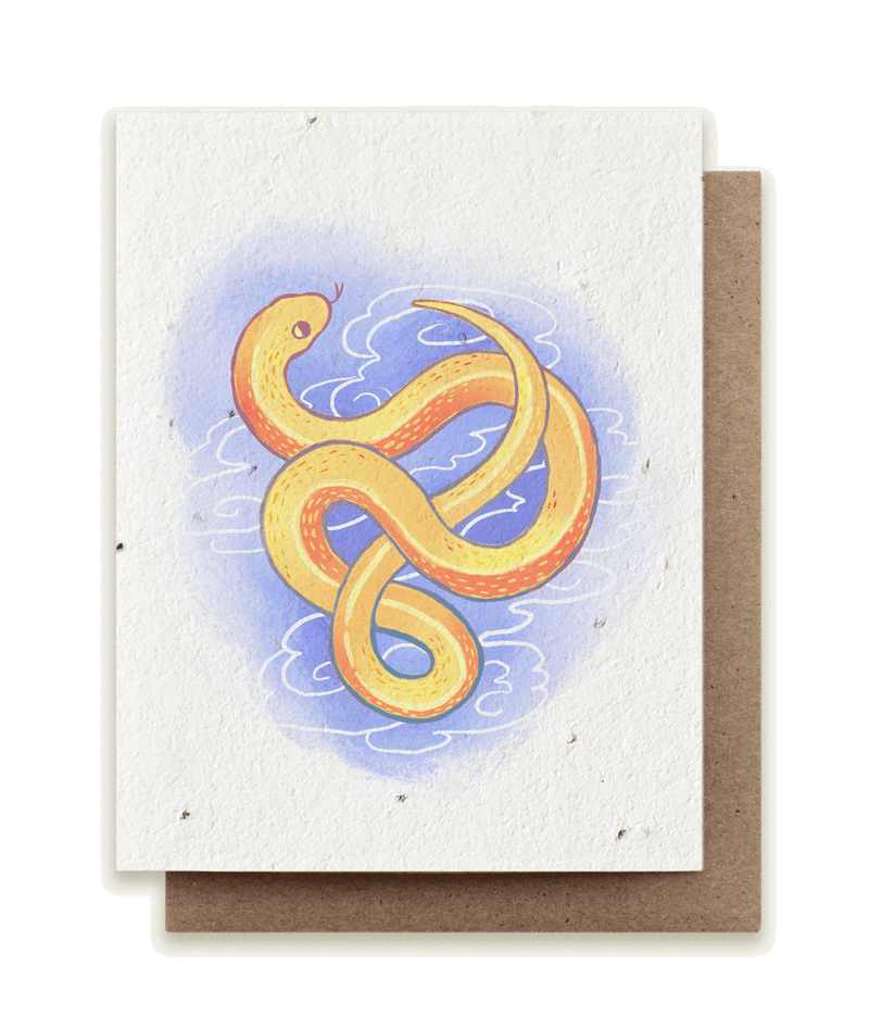 Zodiac Snake - Plantable Herb Seed Card