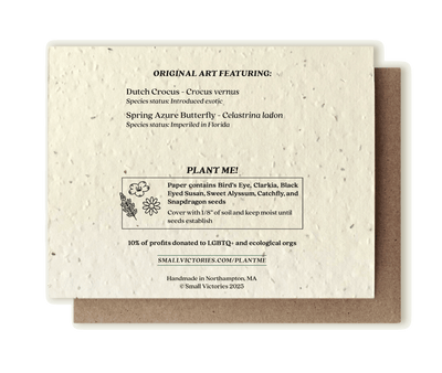 In Sympathy Crocuses - Plantable Wildflower Seed Card