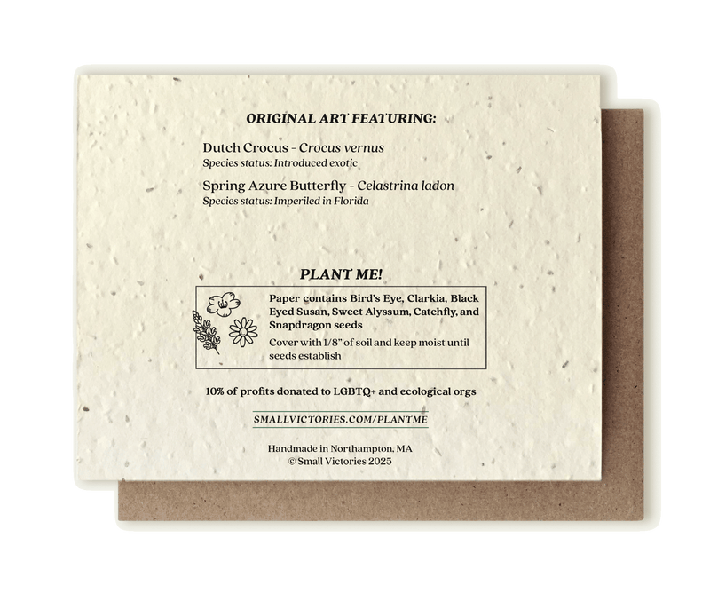 In Sympathy Crocuses - Plantable Wildflower Seed Card