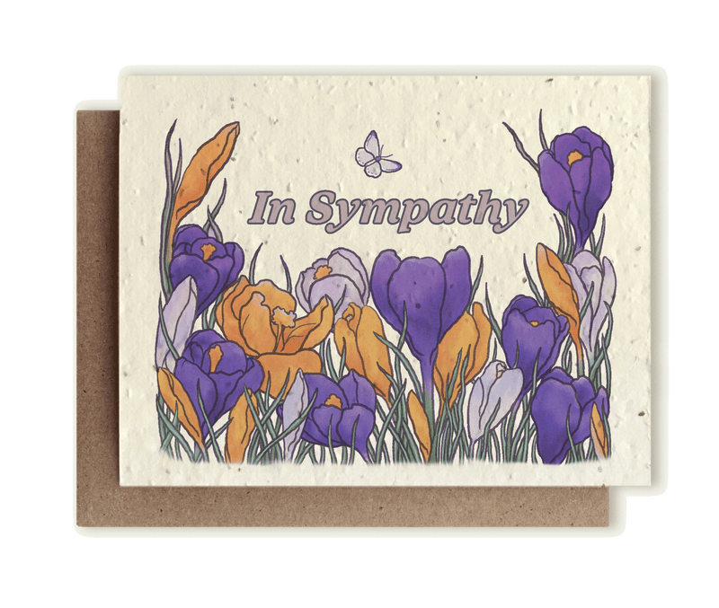 In Sympathy Crocuses - Plantable Wildflower Seed Card