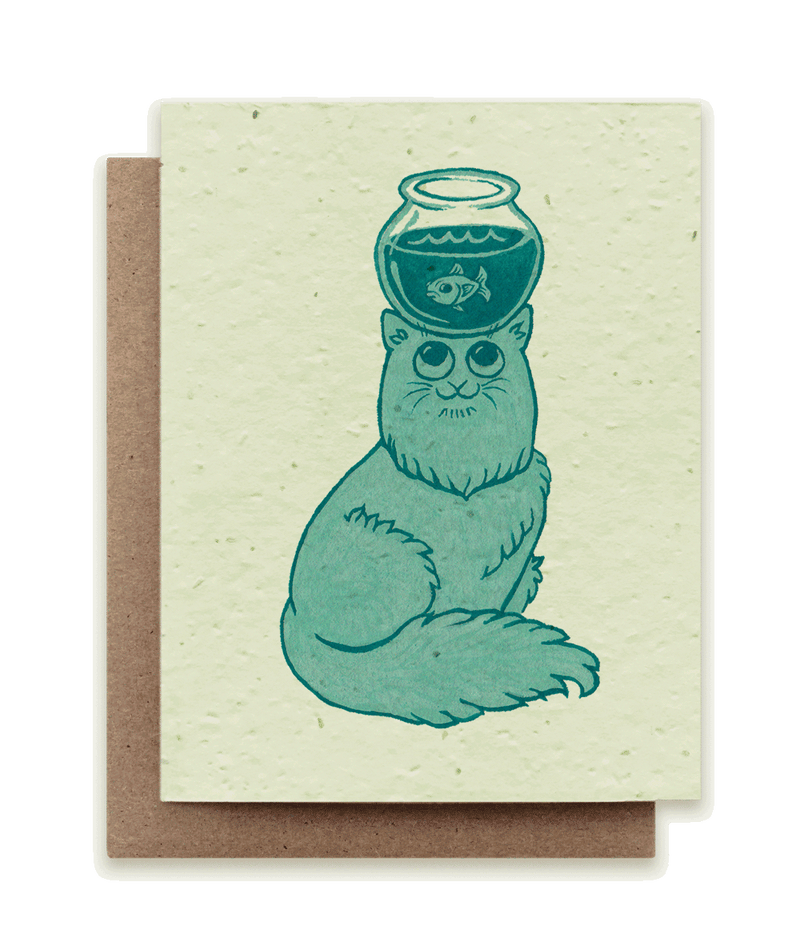 Cat Zodiac: Aquarius - Plantable Catnip Seed Card