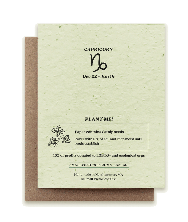 Cat Zodiac: Capricorn - Plantable Catnip Seed Card