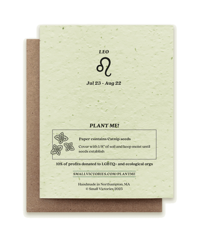 Cat Zodiac: Leo - Plantable Catnip Seed Card
