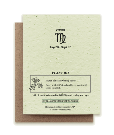 Cat Zodiac: Virgo - Plantable Catnip Seed Card